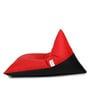 Lounge Jumbo Leatherette Bean Bag with Beans in Black & Red Colour