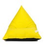 Lounge Pyramid Jumbo Bean Bag with Beans in Black & Yellow Colour