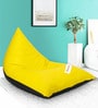 Lounge Pyramid Jumbo Bean Bag with Beans in Black & Yellow Colour