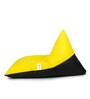 Lounge Pyramid Jumbo Bean Bag with Beans in Black & Yellow Colour