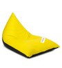 Lounge Pyramid Jumbo Bean Bag with Beans in Black & Yellow Colour