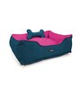 Dogo- Small Teal Blue & Pink Fabric Pet Bed