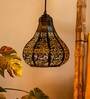 Lourdes Black and Gold Iron Single Hanging Light