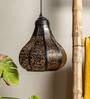 Lourdes Black and Gold Iron Single Hanging Light