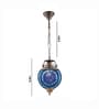 Loures Blue Metal Hanging Light
