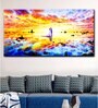 Love Couple Abstract Beautiful Scenery Canvas Printed Painting with Wood Frame