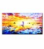 Love Couple Abstract Beautiful Scenery Canvas Printed Painting with Wood Frame