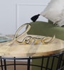 Love Gold Aluminium Showpiece