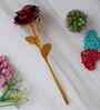 Love Golden Red Rose Showpiece