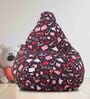 Love Letter Classic XXL Leatherette Bean Bag with Beans in Multi Colour