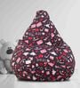 Love Letter Classic XXL Leatherette Bean Bag with Beans in Multi Colour