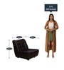 Miyata Low Seat Lounger Chair in Dark Brown Colour