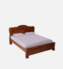 Love Solid Wood King Size Bed in Walnut Finish