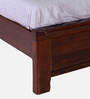 Love Solid Wood King Size Bed in Walnut Finish