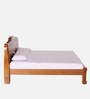 Love Solid Wood King Size Bed in Walnut Finish