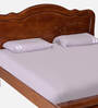 Love Solid Wood King Size Bed in Walnut Finish