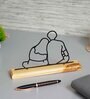 Lovely Couple Iron & Wood Figurine