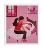 Lovely Mother Caring Child Handmade Acrylic Paint On Canvas Unframed
