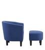 Lovida Fabric Barrel Chair in Royal Blue Colour