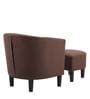Lovida Fabric Barrel Chair in Coffee Brown Colour
