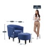 Lovida Fabric Barrel Chair in Royal Blue Colour