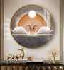 Loving Couple Swan Acrylic Round Wall Art