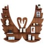 Loving Swan Backlit Designer Wooden Wall Shelf