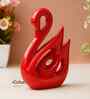 Loving Swan Showpiece Decorative Bird Figurine Statue (Resin Red)| Home Decoration Items for Living Room Bedroom Hall Office Table| Home Decor Gifts for Birthday Housewarming Anniversary