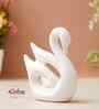 Loving Swan Showpiece Decorative Bird Figurine Statue (Resin White)| Home Decoration Items for Living Room Bedroom Hall Office Table| Home Decor Gifts for Birthday Housewarming Anniversary