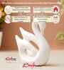 Loving Swan Showpiece Decorative Bird Figurine Statue (Resin White)| Home Decoration Items for Living Room Bedroom Hall Office Table| Home Decor Gifts for Birthday Housewarming Anniversary