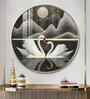 Loving Swan Acrylic Round Wall Art