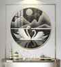 Loving Swan Acrylic Round Wall Art