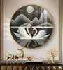Loving Swan Acrylic Round Wall Art