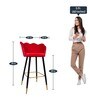 Low Back Barstool in Red Colour
