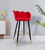 Low Back Barstool in Red Colour
