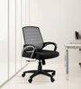 Mid Back Ergonomic Chair In In Black & Grey Colour Colour