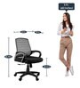 Mid Back Ergonomic Chair In In Black & Grey Colour Colour