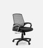 Mid Back Ergonomic Chair In In Black & Grey Colour Colour