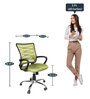 Mid Back Ergonomic Chair In In Lighte Green Colour Colour