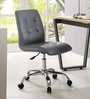 Ariel Leatherette Guest Chair in Grey Colour with Revolving Base