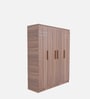 Loyal 4 Door Wardrobe In Leon Teak Finish