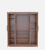 Loyal 4 Door Wardrobe In Leon Teak Finish