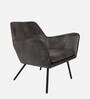 Loyal Leatherette Lounge Chair In Black Colour