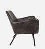 Loyal Leatherette Lounge Chair In Black Colour