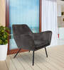 Loyal Leatherette Lounge Chair In Black Colour