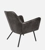 Loyal Leatherette Lounge Chair In Black Colour