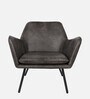 Loyal Leatherette Lounge Chair In Black Colour