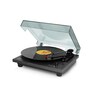 LS-10 Vinyl Record Player Bluetooth Turntable with Integrated Speaker (33/45 RPM), Black MDF