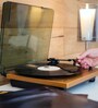 LS-10 Vinyl Record Player Bluetooth Turntable with Integrated Speaker Preamp, (33/45/78 RPM), Wood MDF