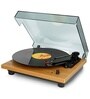 LS-10 Vinyl Record Player Bluetooth Turntable with Integrated Speaker Preamp, (33/45/78 RPM), Wood MDF